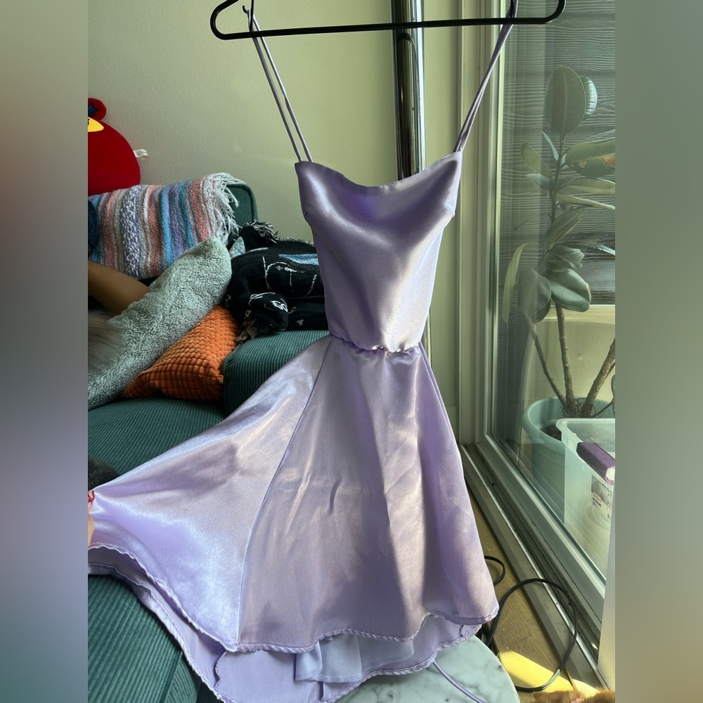 Lavender criss cross dress
